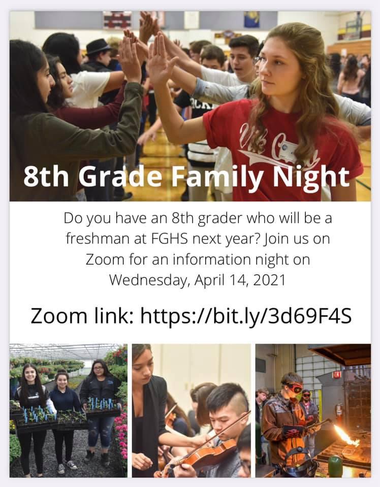 8th Grade Family Night Flyer 